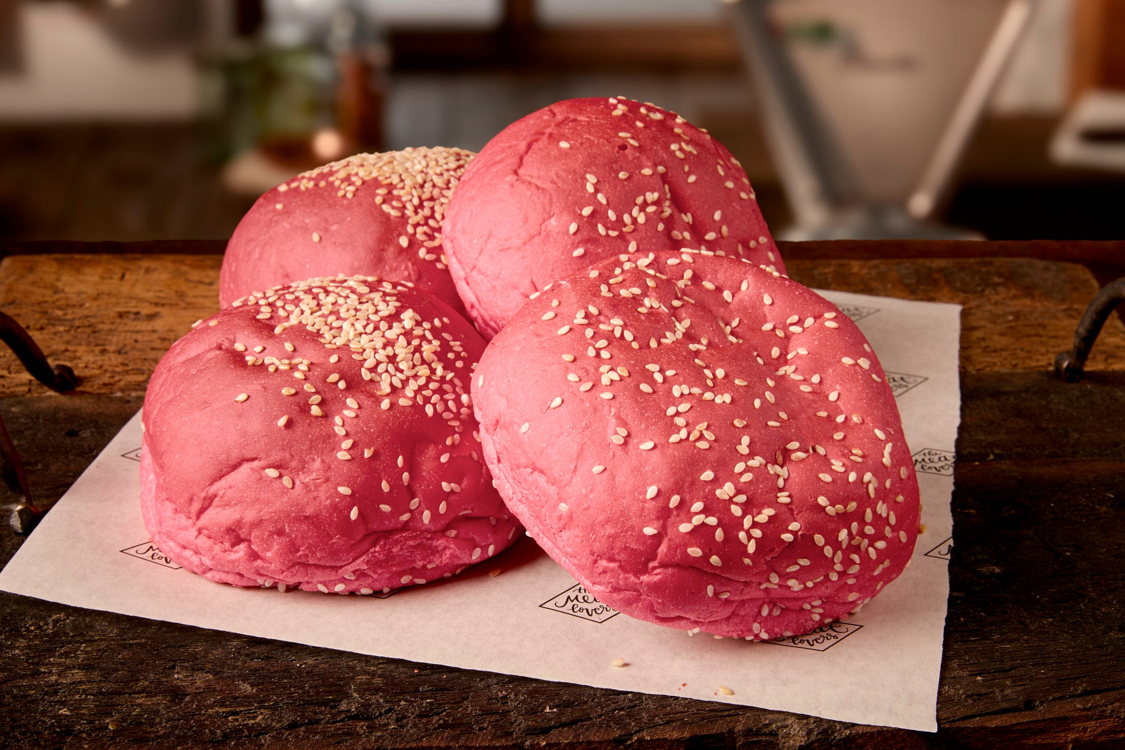 Ambachtelijke Brioche Bollen Roze