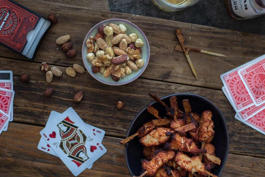 Gegaarde Borrel Kipspiesjes